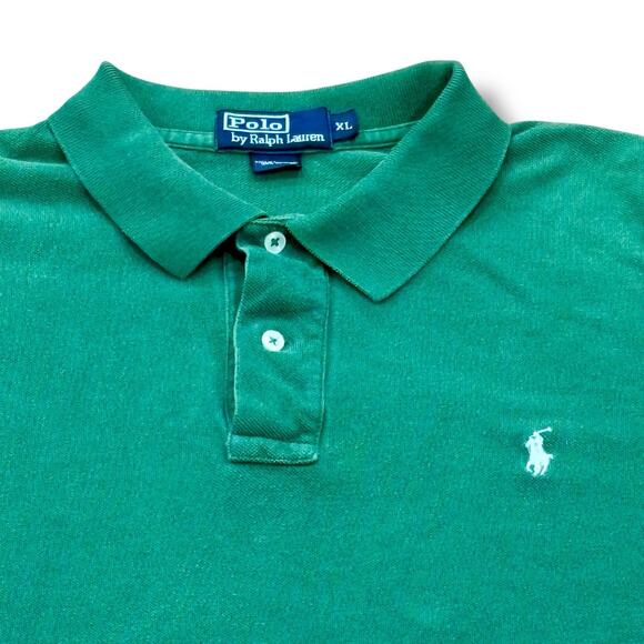 Polo Ralph Lauren Men’s Size XL Green Short Sleeve Top Pony Logo Preppy Golf - Picture 2 of 4